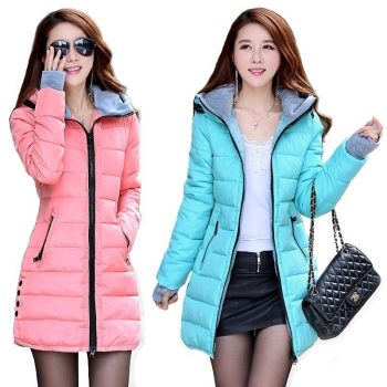 ZOGAA new women’s long section thick fashion warm slim hooded down jacket jacket thick coat cotton casual jacket 11 colors S-4XL