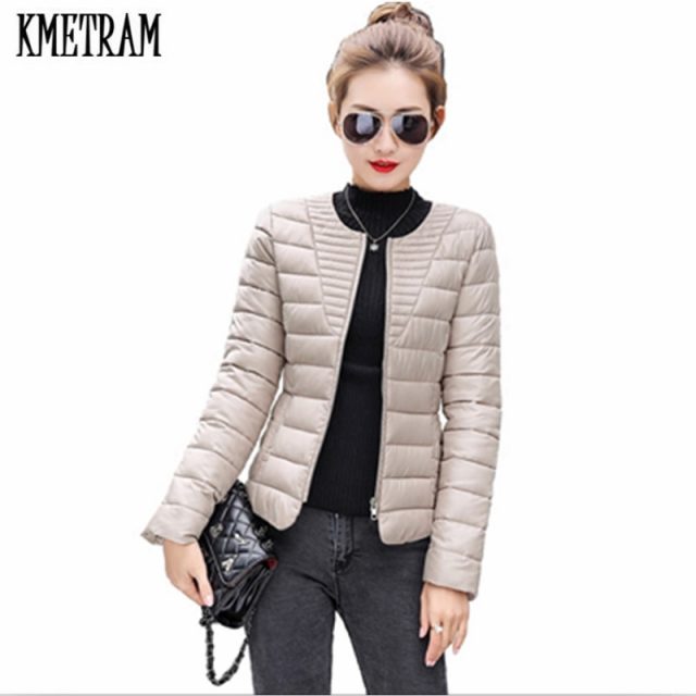 KMETRAM 2019 Fashion Ultralight Parka Winter Jacket Women Unique Style Women’s Jackets Short Warm Thin Winter Coat Women HH330