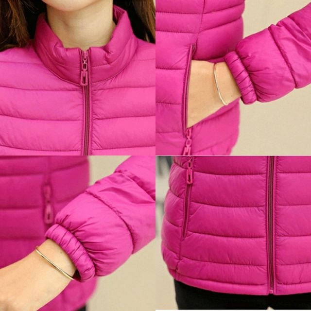 Mom’s Casual Big Size L-5xl ultra light Cotton down short jacket women 2018 Hot selling ladies bomber jackets slim waist outwear