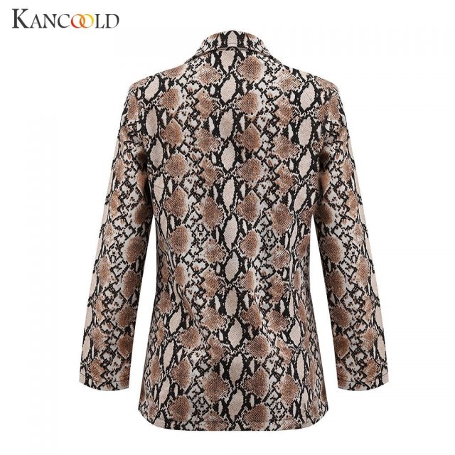 KANCOOLD Women’s Casual Large Size Snake Print Suit Women’s Blazer Jacket Suit Autumn 2019 High Quality