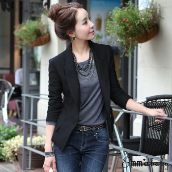 Robe Femme Hot Selling Women Slim OL Suit Casual Blazer Jacket Coat Tops Outwear Long Sleeve Plus Sized formal single button clo