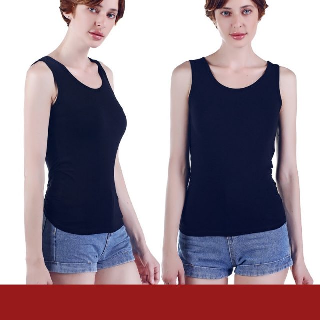 Elegant Summer Top Women Sex U Neck 95% Cotton Tanks  Slim Fit White Tops Sleeveless Female Shirt Oversized Singlet Streetwear