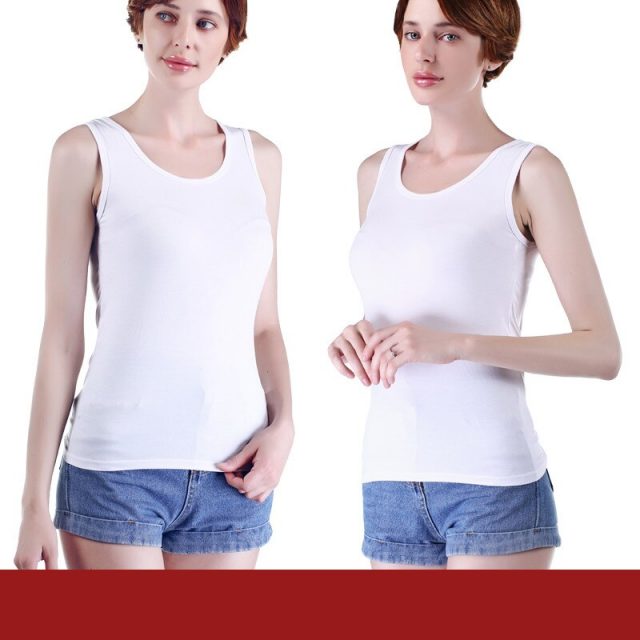 Elegant Summer Top Women Sex U Neck 95% Cotton Tanks  Slim Fit White Tops Sleeveless Female Shirt Oversized Singlet Streetwear