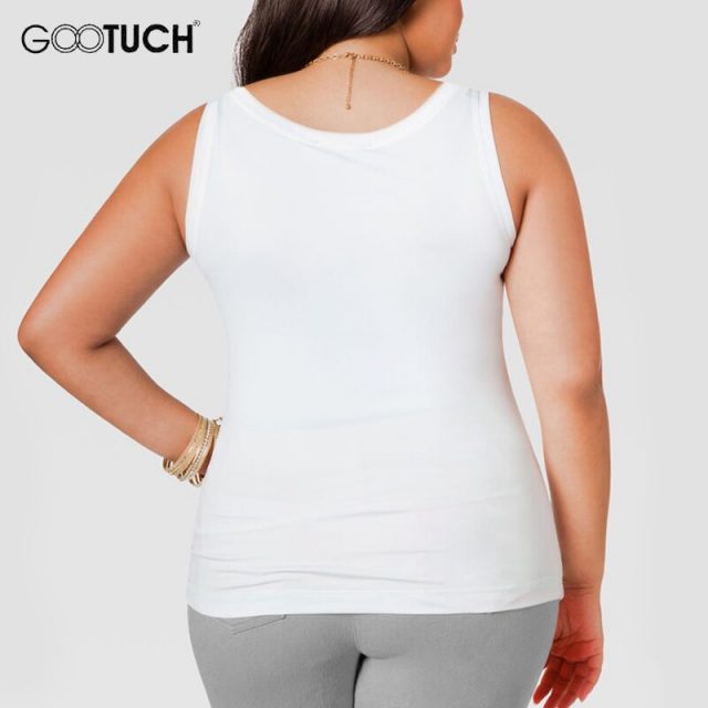 Womens Cotton Tank Tops Plus Size 4XL 5XL 6XL Women’s Sleeveless T Shirt Large Size Undershirt Ladies Sexy White Singlet 049A