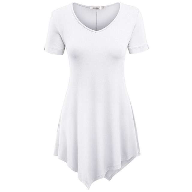 2019 Summer Asymmetric design T-Shirt Women’s Casual Short Sleeves TShirt Irregular Hem Tops Ladies Plus Size Long T Shirts 2545
