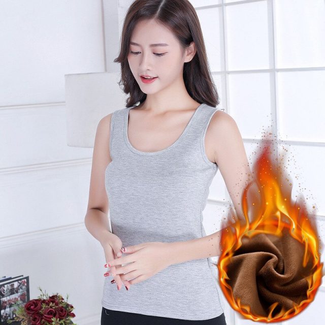 winter camisoles tank tops croped comfortable velvet  undershirt woman female mother thermal thick and fluffy T-shirt underwear