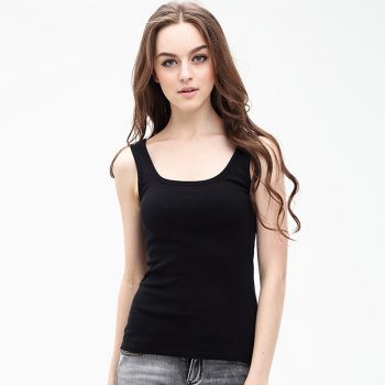 2019 Summer Vogue 100% Cotton Tank Tops Women U Neck Slim Casual Bottoming Shirt Sleeveless Female Sex Tanks White Top Free Size