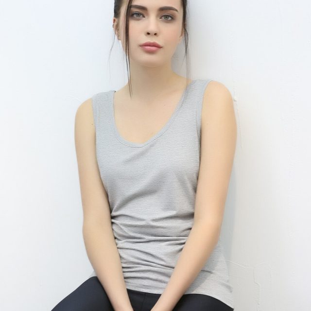 2019 summer new women’s T-shirt tank tops bamboo fiber fertilizer large collar U-neck strap vest women Tshirts plus size L-6XL