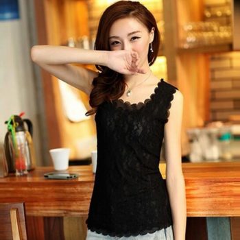 Charm Elegant Lace Sleeveless Tank Top  Camisole Shirt Vest Slim Summer Tube Top Clothing For Lady Women Female Gifts