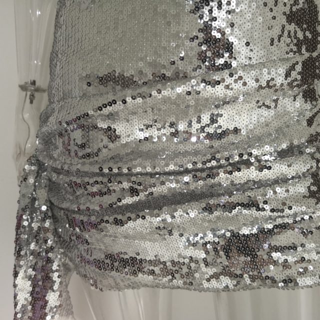 JillPeri New Luxury Bling Sequin Mini Dress Women Daily Outfit Shinny Dropped Square Collar Short Club Wear Sexy Party Dress