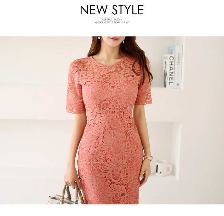 CINESSD Sexy Lace Bag Hip Party Robe Bodycon Dress 2019 Women Summer Korean Solid O-neck Short Sleeve Bodycon Dress Vestidos