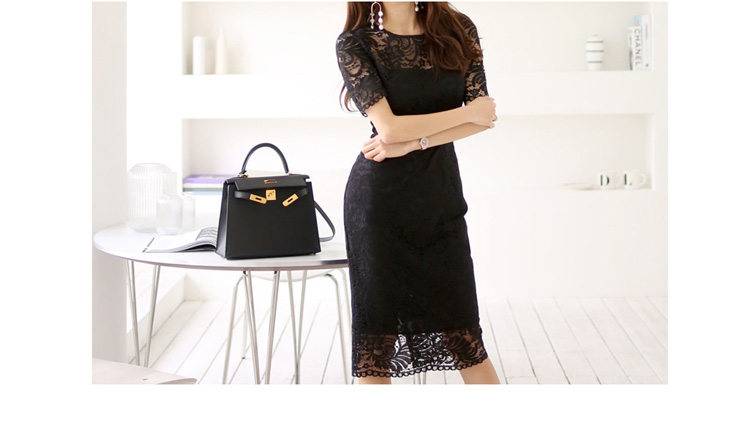 CINESSD Sexy Lace Bag Hip Party Robe Bodycon Dress 2019 Women Summer Korean Solid O-neck Short Sleeve Bodycon Dress Vestidos