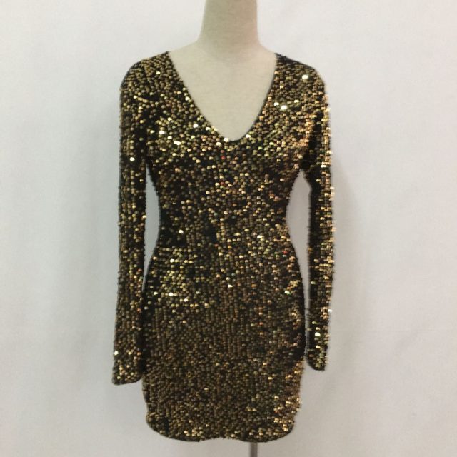 Sexy Club Dress Long Sleeve Sequin Sparkle Glitter Fashion Slim Night Out Evening Party Christmas Fashion Event Occation Fashion