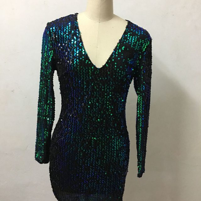 Sexy Club Dress Long Sleeve Sequin Sparkle Glitter Fashion Slim Night Out Evening Party Christmas Fashion Event Occation Fashion