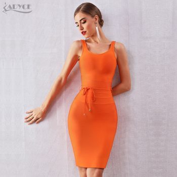 ADYCE 2019 New Summer Women Bandage Dress Vestido Sexy Strapless Spaghetti Strap V Neck Club Dress Celebrity Evening Party Dress