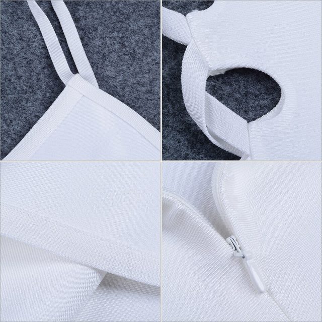 Adyce 2019 New Arrival Summer Dress Chic White Side Cut Out V Neck Sleeveless Party Dress Sexy Women Celebrity Bandage Dress