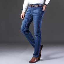 2019 New Mens Fashion Black Blue Jeans Men Casual Slim Stretch Jeans Classic Denim Pants Trousers Plus Size 28-40 High Quality