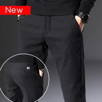 2019 Autumn New Men’s Slim Casual Pants Fashion Elasticity Business Black Trousers Male Brand Clothes