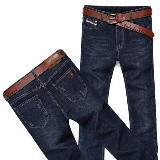 Xuan Sheng straight tube men’s jeans 2019 blue black stretch brand classic trousers fashion cat claws streetwear clothes jeans