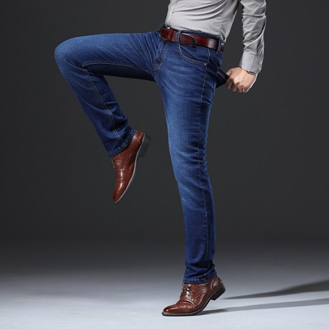 Brand 2019 New Men’s Fashion Jeans Business Casual Stretch Slim Jeans Classic Trousers Denim Pants Male 101