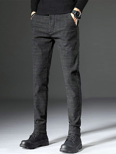 2019 Autumn New Men's Slim Casual Pants Fashion Elasticity Business Black Trousers Male Brand Clothes