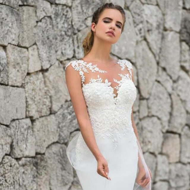 LORIE Mermaid Wedding Dresses Turkey 2019 Lace Appliques Bridal Dress Custom Made Wedding Gown vestidos de noiva Plus size