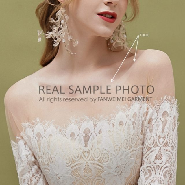 Vintage long sleeve lace boho CHAMPAGNE bridal gown wedding dresses real photo factory price