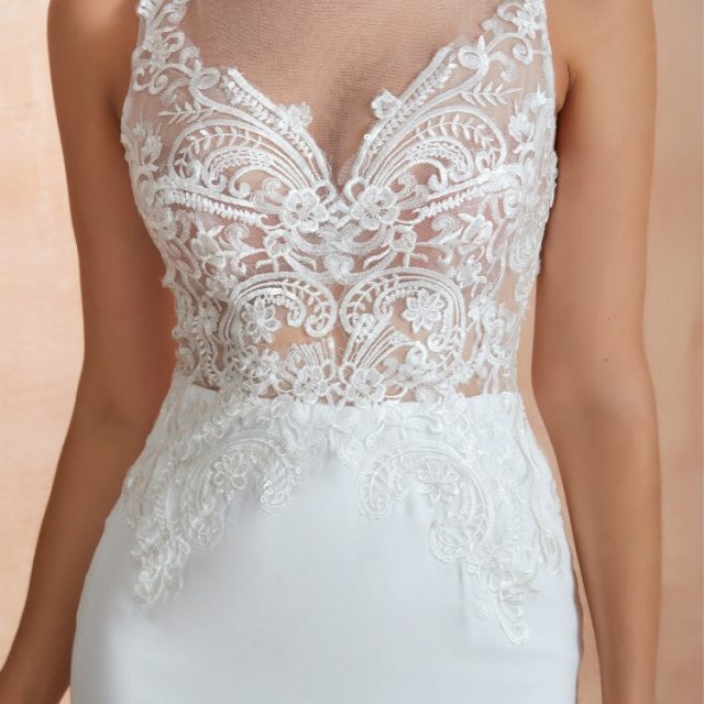 2019 Sexy Mermaid Wedding Dresses Paillette Applique Boat-Neck Sleeveless Chiffon Customer Made Size Wedding Ball Gowns