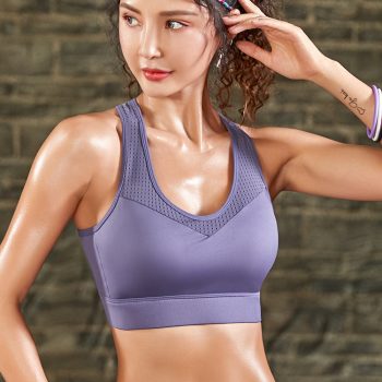 diqueqi Sports bras for fitness yoga running high impact push up  mesh yoga gym plus size high quality