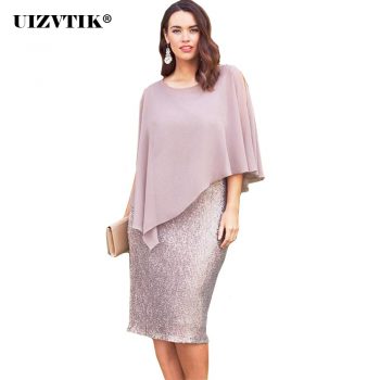 Fake Two Pieces Chiffon Summer Dress Women 2020 Sexy Pencil Banquet Long Party Dresses Casual Plus Size Slim Bodycon Woman Dress