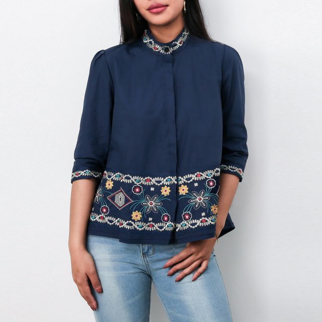 Women Blouses Summer Embroidery Hook Flower blusas mujer de moda 2020 Vintage Casual Plus Size Loose Shirt Korean Style Tops 3XL