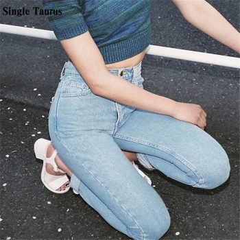 Harem Classic Jeans Streetwear Casual High Waist Denim Pants Femme Loose Straight Pantalones Vaqueros Mujer